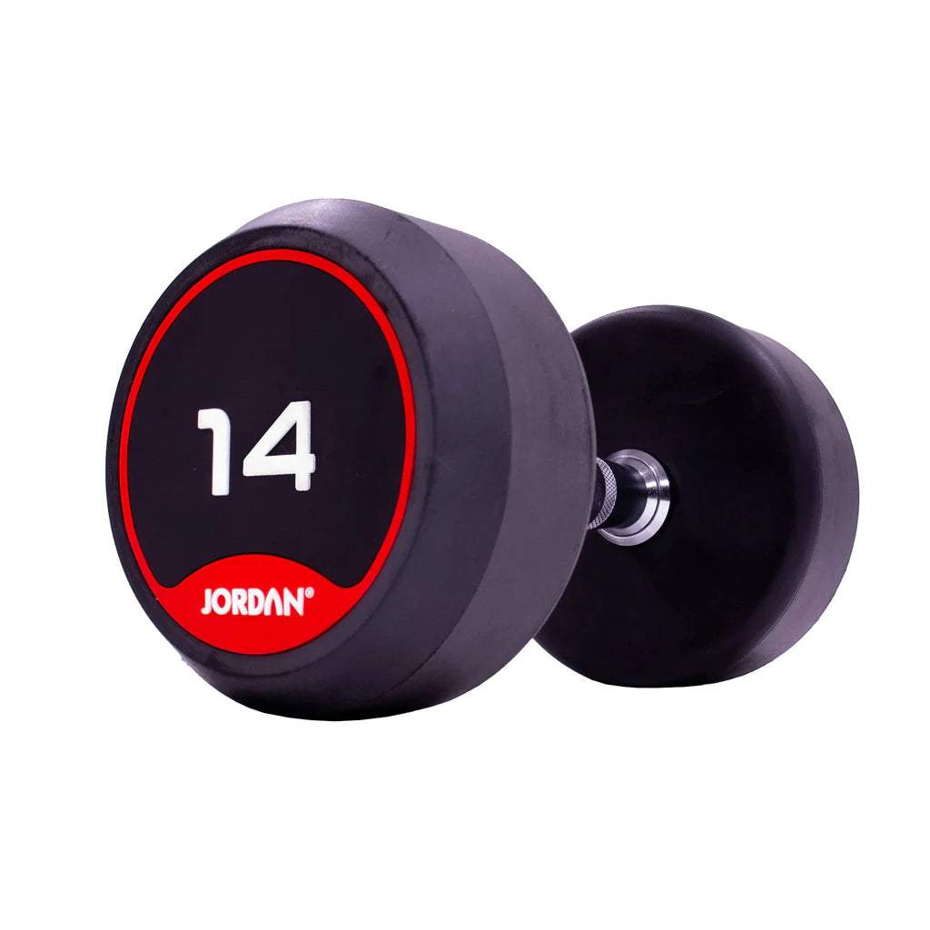 JORDAN Rubber Dumbbells Set - 2kg-20kg (Red) - Premium Performance