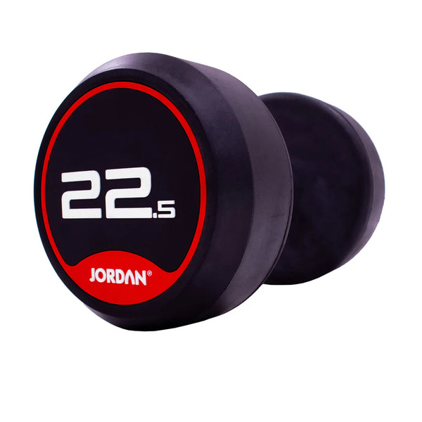 JORDAN Rubber Dumbbells Set - 12.5kg-50kg (Red) - Premium Performance