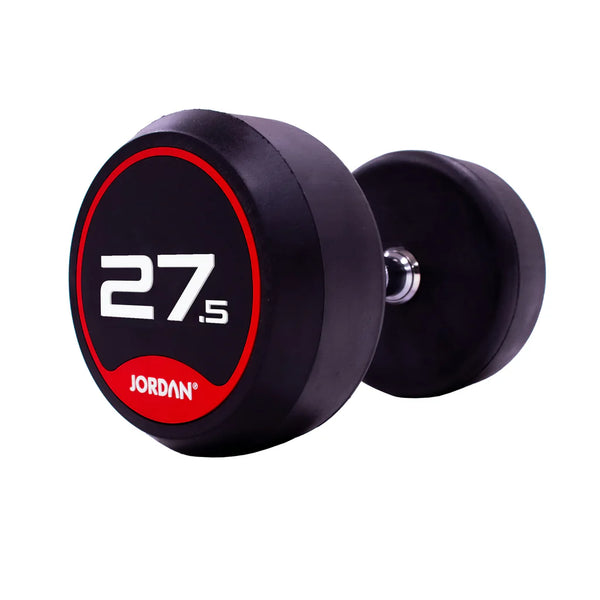 JORDAN Rubber Dumbbells Set - 12.5kg-50kg (Red) - Premium Performance