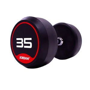 JORDAN Rubber Dumbbells Set - 12.5kg-50kg (Red) - Premium Performance